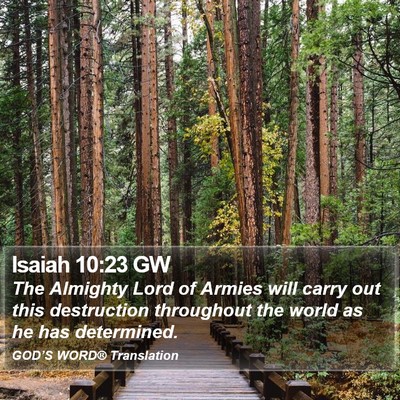 Isaiah 10:23 GW Bible Verse Image