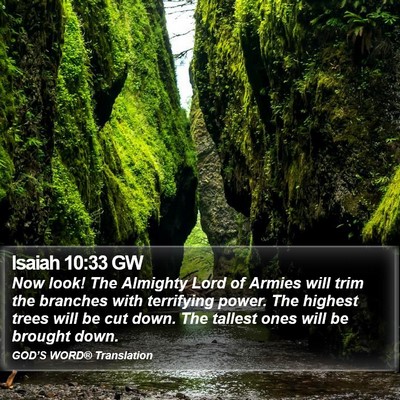 Isaiah 10:33 GW Bible Verse Image