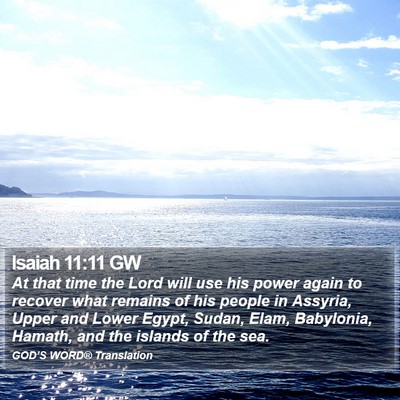 Isaiah 11:11 GW Bible Verse Image