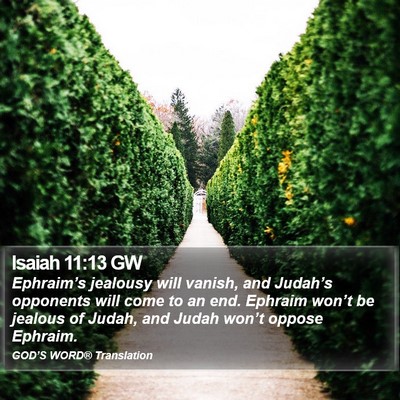 Isaiah 11:13 GW Bible Verse Image