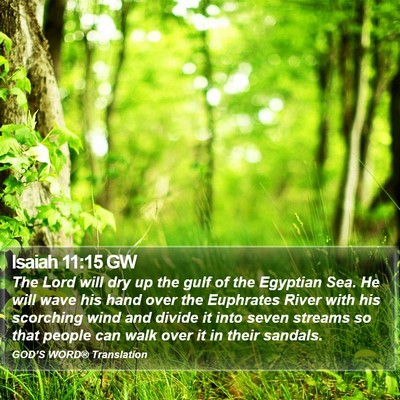 Isaiah 11:15 GW Bible Verse Image