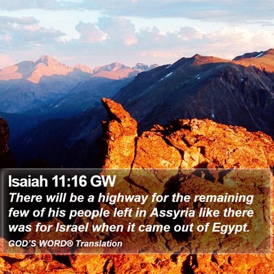 Isaiah 11:16 GW Bible Verse Image