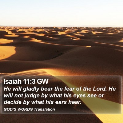 Isaiah 11:3 GW Bible Verse Image