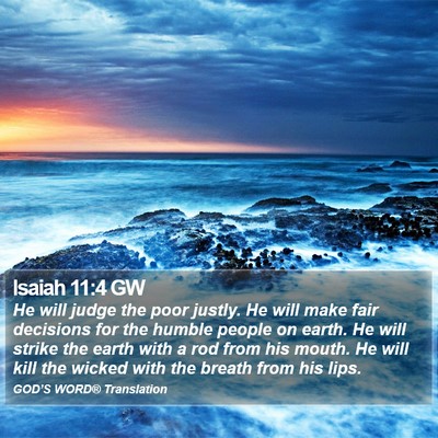 Isaiah 11:4 GW Bible Verse Image