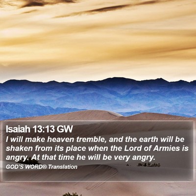 Isaiah 13:13 GW Bible Verse Image