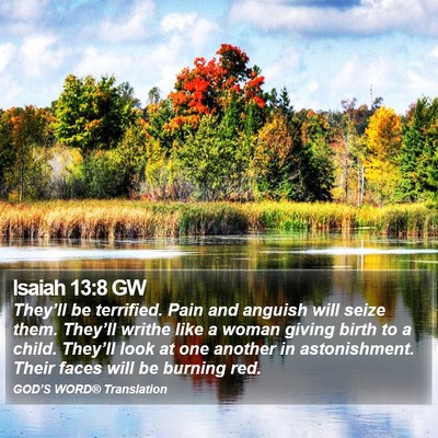 Isaiah 13:8 GW Bible Verse Image