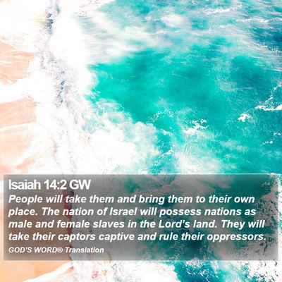 Isaiah 14:2 GW Bible Verse Image