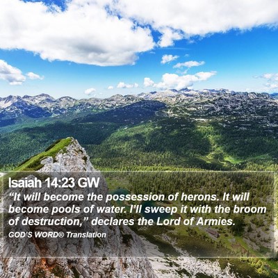 Isaiah 14:23 GW Bible Verse Image