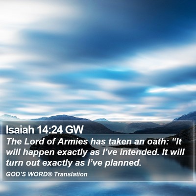 Isaiah 14:24 GW Bible Verse Image