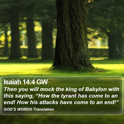 Isaiah 14:4 GW Bible Verse Image