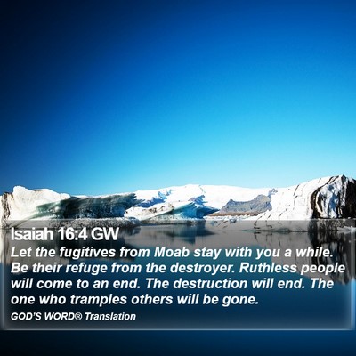 Isaiah 16:4 GW Bible Verse Image