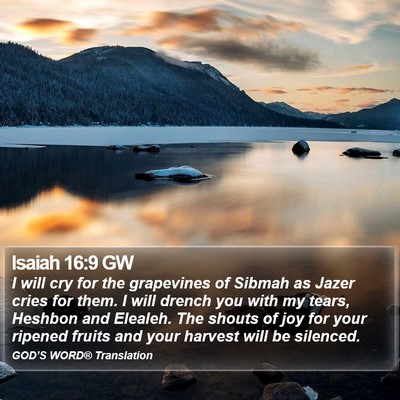 Isaiah 16:9 GW Bible Verse Image