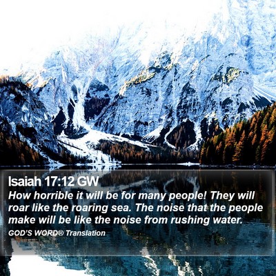 Isaiah 17:12 GW Bible Verse Image