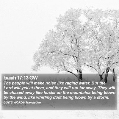 Isaiah 17:13 GW Bible Verse Image