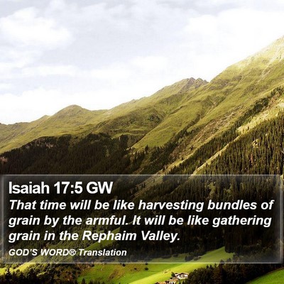 Isaiah 17:5 GW Bible Verse Image