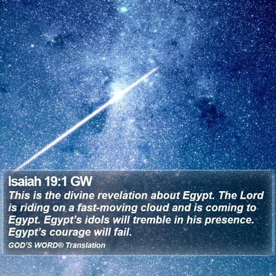 Isaiah 19:1 GW Bible Verse Image