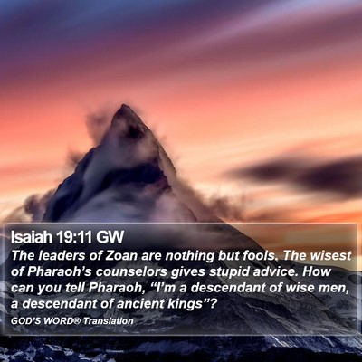 Isaiah 19:11 GW Bible Verse Image