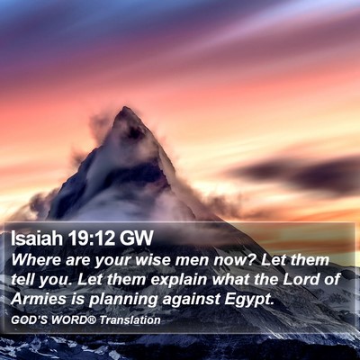 Isaiah 19:12 GW Bible Verse Image