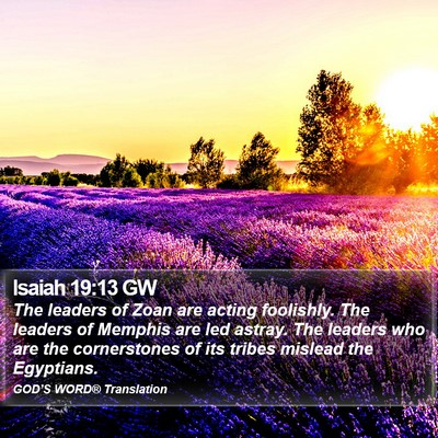 Isaiah 19:13 GW Bible Verse Image