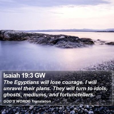 Isaiah 19:3 GW Bible Verse Image