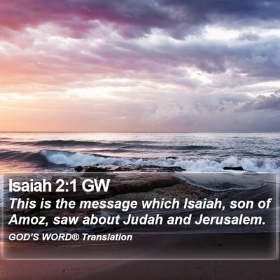 Isaiah 2:1 GW Bible Verse Image