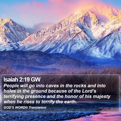 Isaiah 2:19 GW Bible Verse Image