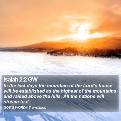 Isaiah 2:2 GW Bible Verse Image