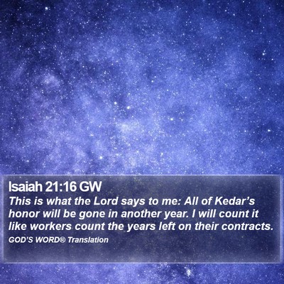Isaiah 21:16 GW Bible Verse Image