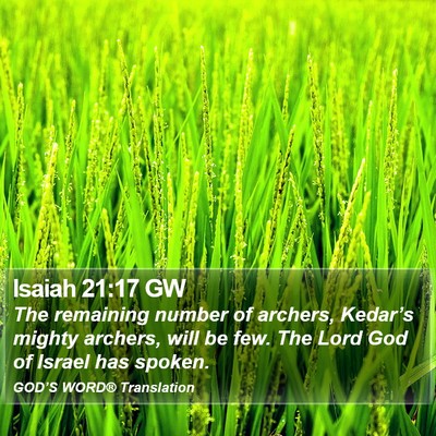 Isaiah 21:17 GW Bible Verse Image