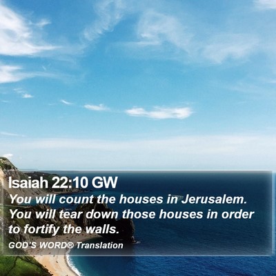 Isaiah 22:10 GW Bible Verse Image