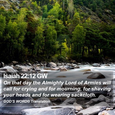 Isaiah 22:12 GW Bible Verse Image