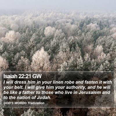 Isaiah 22:21 GW Bible Verse Image