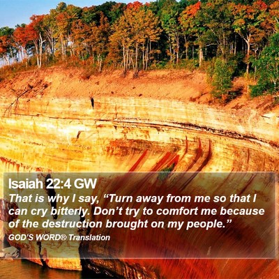 Isaiah 22:4 GW Bible Verse Image