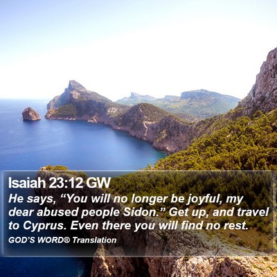 Isaiah 23:12 GW Bible Verse Image