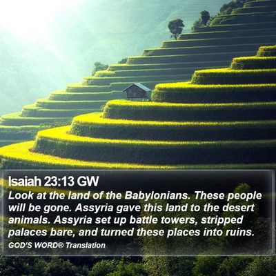 Isaiah 23:13 GW Bible Verse Image