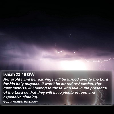 Isaiah 23:18 GW Bible Verse Image
