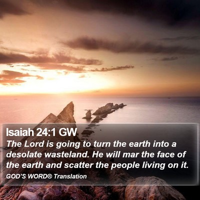 Isaiah 24:1 GW Bible Verse Image