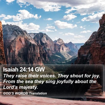 Isaiah 24:14 GW Bible Verse Image