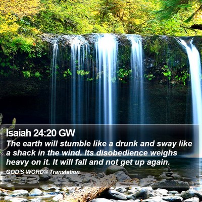 Isaiah 24:20 GW Bible Verse Image