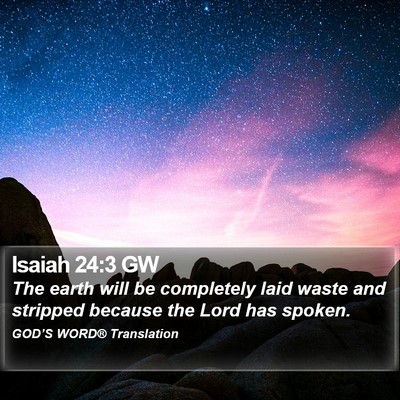 Isaiah 24:3 GW Bible Verse Image