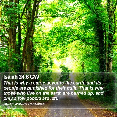 Isaiah 24:6 GW Bible Verse Image