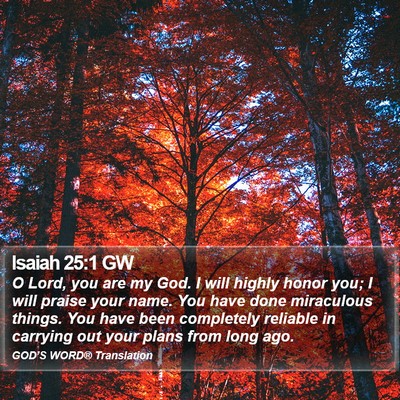 Isaiah 25:1 GW Bible Verse Image