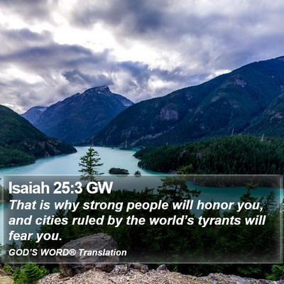 Isaiah 25:3 GW Bible Verse Image