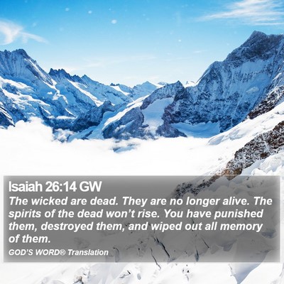 Isaiah 26:14 GW Bible Verse Image