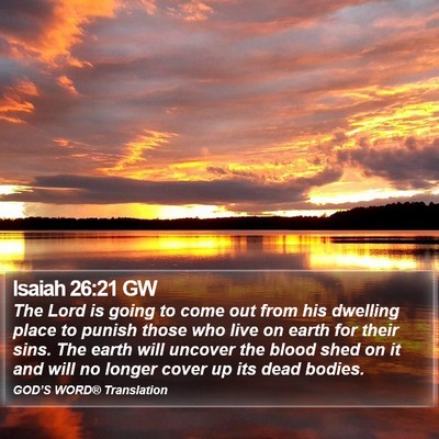 Isaiah 26:21 GW Bible Verse Image