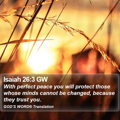 Isaiah 26:3 GW Bible Verse Image