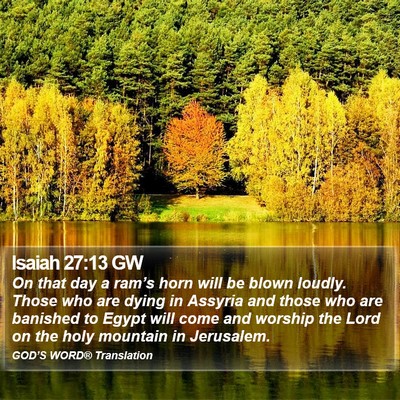 Isaiah 27:13 GW Bible Verse Image