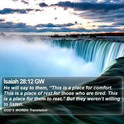 Isaiah 28:12 GW Bible Verse Image