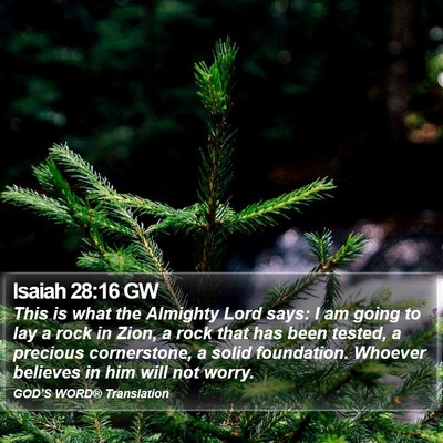 Isaiah 28:16 GW Bible Verse Image