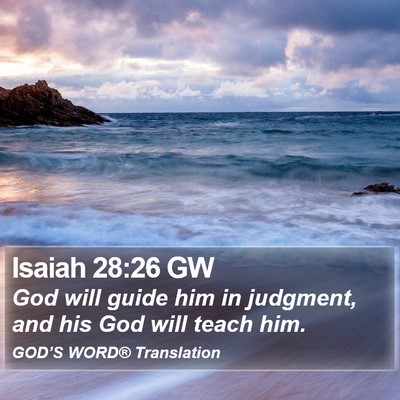 Isaiah 28:26 GW Bible Verse Image